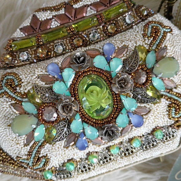 Last One! Rare Mary Frances Tea Time Beaded Teapot Shoulder Bag - Picture 3 of 16